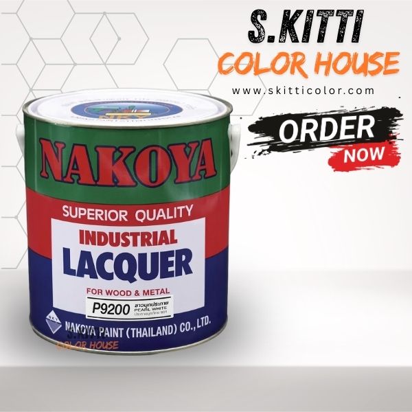 Nakoya Industrial Lacquer P9200 Pearlwhite สีพ่นเงา นาโกย่า P9200 สีขาวมุกประกาย - Image 2